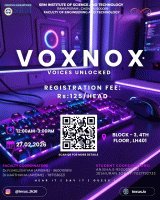 VOX-NOX 2026 Technical Event Poster